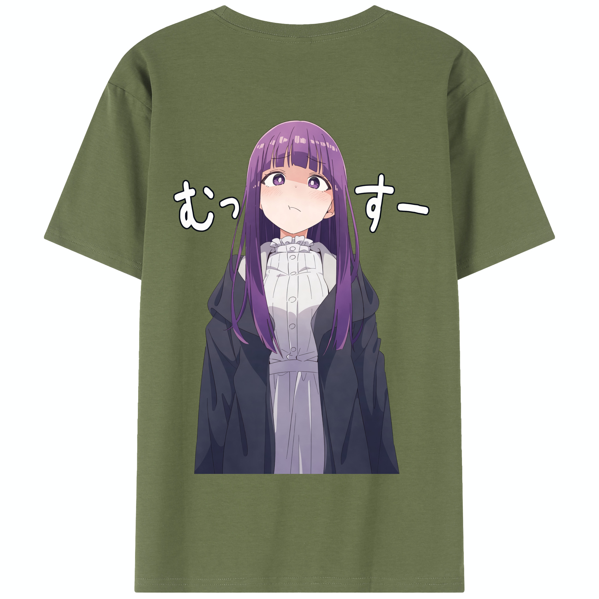 （画像用） 葬送のフリーレン Frieren 綿100％半袖Tシャツ（背面プリント）
